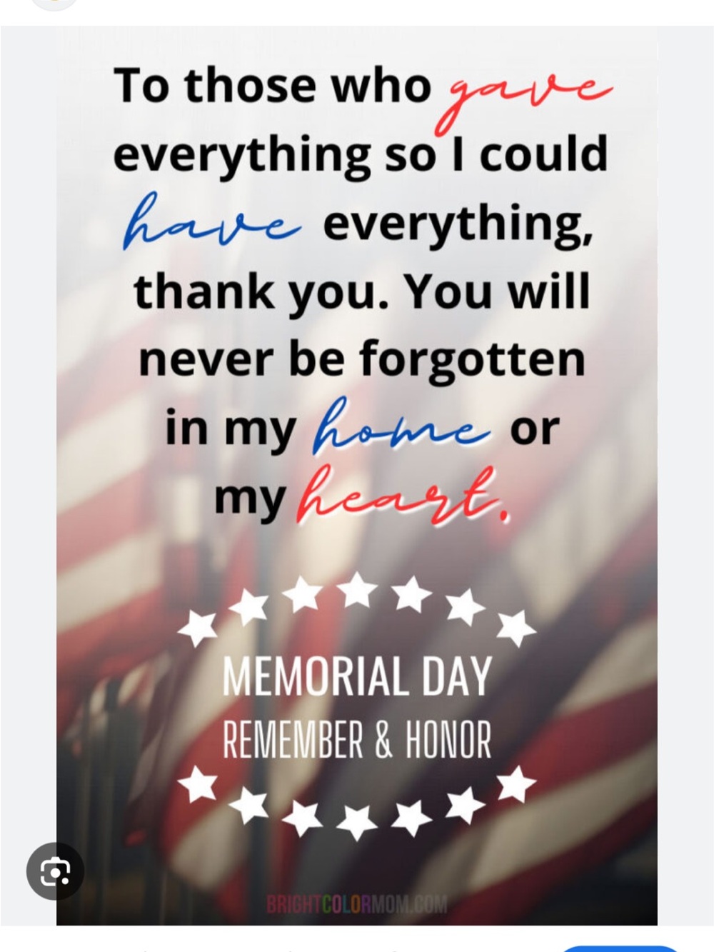 Happy Memorial Day 🌷